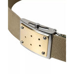 Dolce & Gabbana Brown Canvas Square Metal Buckle Men Belt BEL9135-90