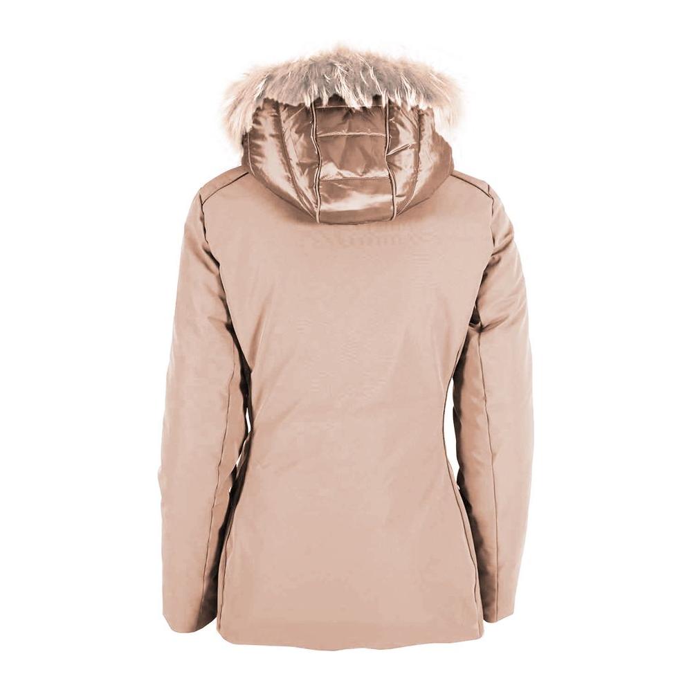 Yes Zee Beige Polyamide Women Jacket Yes Zee Gray