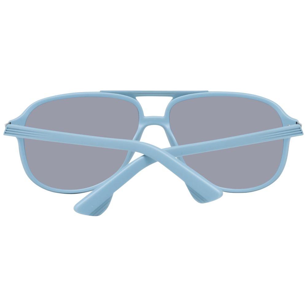 Gray aviator sunglasses with plastic frame and mirrored gradient lenses, 100% UVA & UVB protection, full-rim style for men.