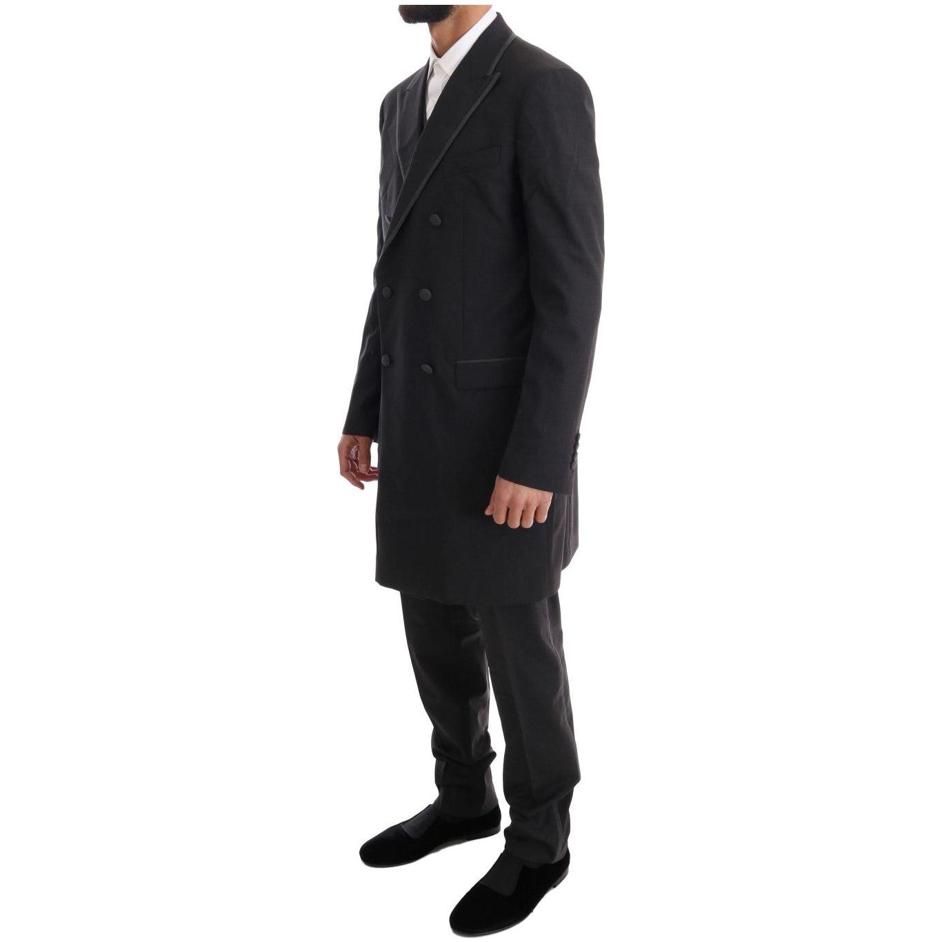 Dolce & Gabbana Gray Wool Stretch 3 Piece Two Button Suit KOS1093-1
