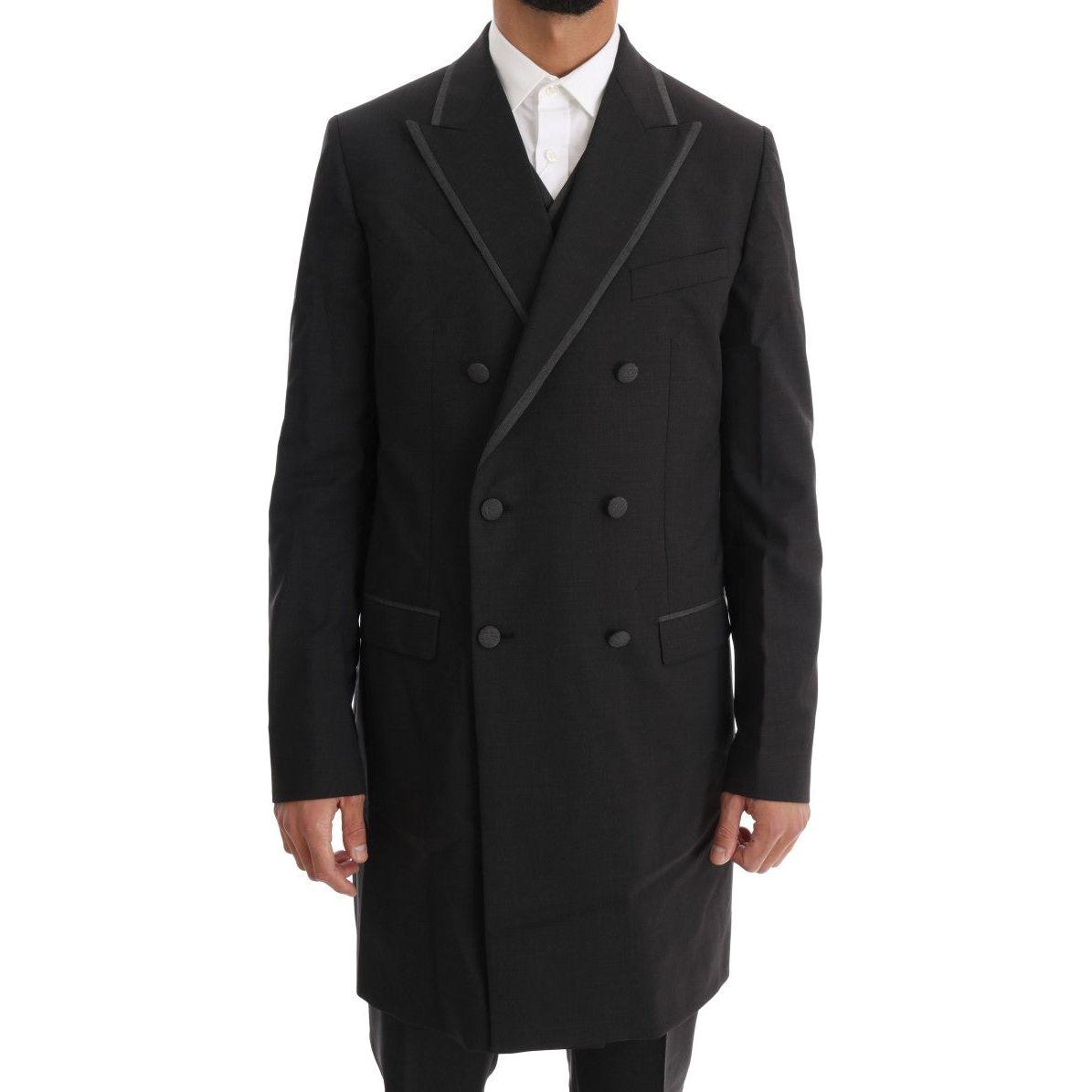 Dolce & Gabbana Gray Wool Stretch 3 Piece Two Button Suit KOS1093-1