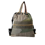 Dolce & Gabbana Military Green Patchwork Rucksack Backpack Bag BAG1479