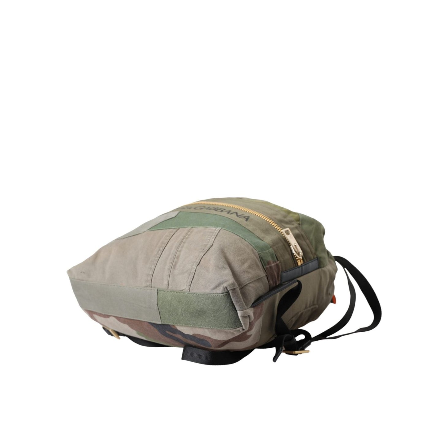 Dolce & Gabbana Military Green Patchwork Rucksack Backpack Bag BAG1479