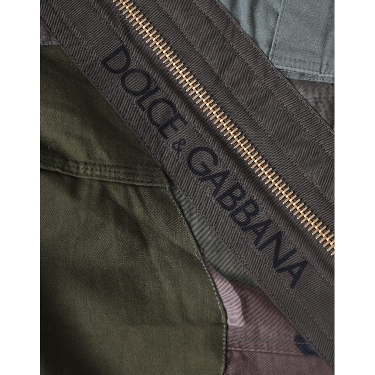 Dolce & Gabbana Military Green Patchwork Rucksack Backpack Bag BAG1481