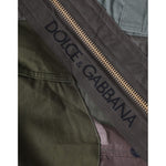Dolce & Gabbana Military Green Patchwork Rucksack Backpack Bag BAG1481