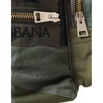 Dolce & Gabbana Military Green Patchwork Rucksack Backpack Bag BAG1482