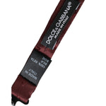 Dolce & Gabbana Maroon Floral Silk Adjustable Neck Men Bow Tie FT3945
