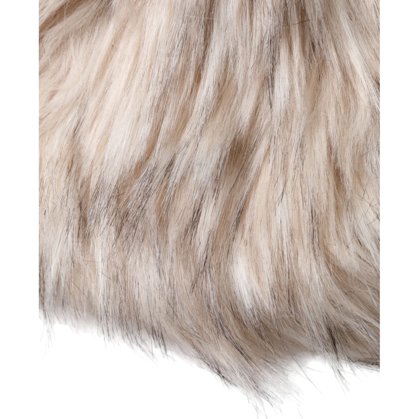 Dolce & Gabbana Beige Acrylic Fur Women Bucket Hat Dolce & Gabbana Dark Gray