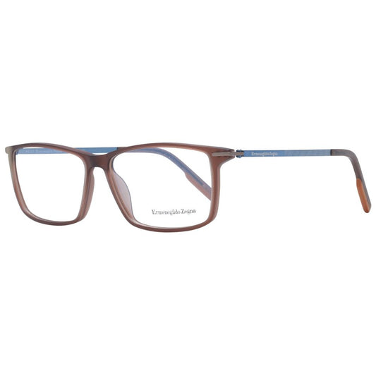 Ermenegildo Zegna Brown Men Glasses Frame
