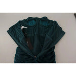 Dolce & Gabbana Turquoise Bustier Bodice Draped Midi Dress DR28617#2- 40