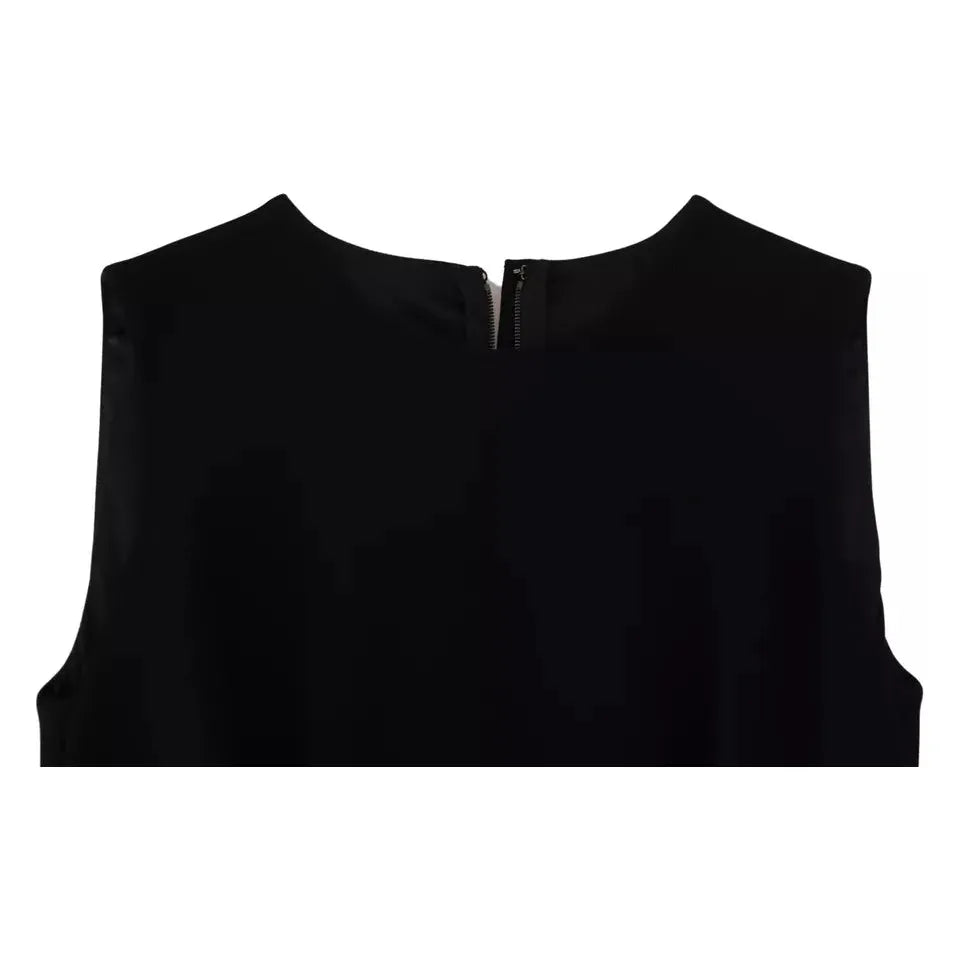 Dolce & Gabbana Black Dress Sheath Flare Viscose Dress Dolce & Gabbana Black