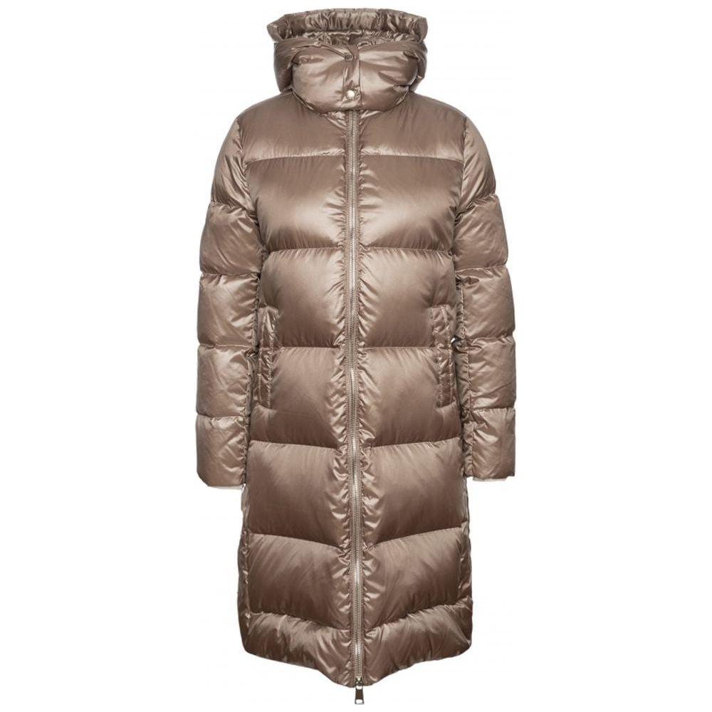 People Of Shibuya Beige Polyester Jackets & Coat PE-13571-IT40|S