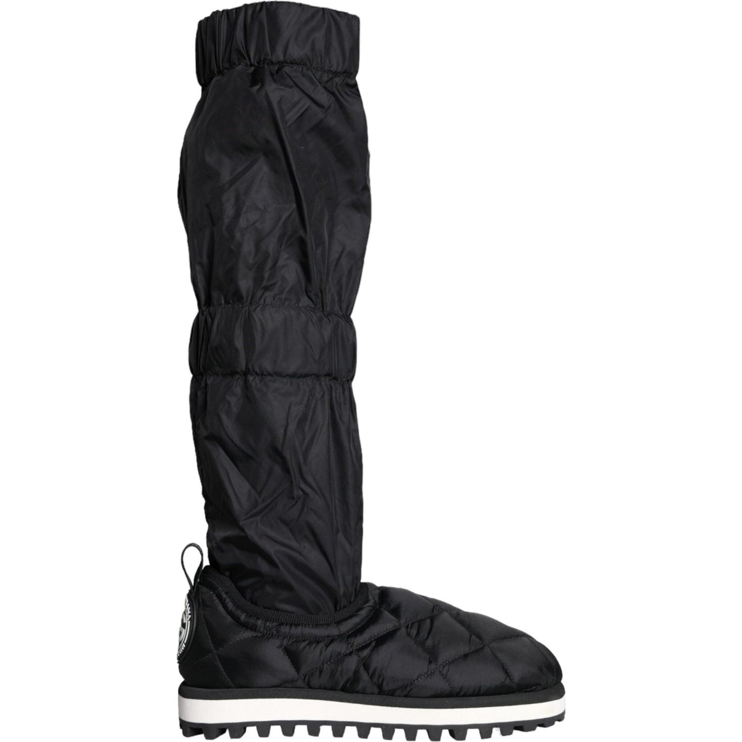 Dolce & Gabbana Black Quilted High Top Boots Sneakers Shoes MV5787-44