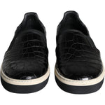 Dolce & Gabbana Black Leather Loafers Slippers Casual Shoes MV5919-39
