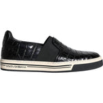 Dolce & Gabbana Black Leather Loafers Slippers Casual Shoes MV5919-39