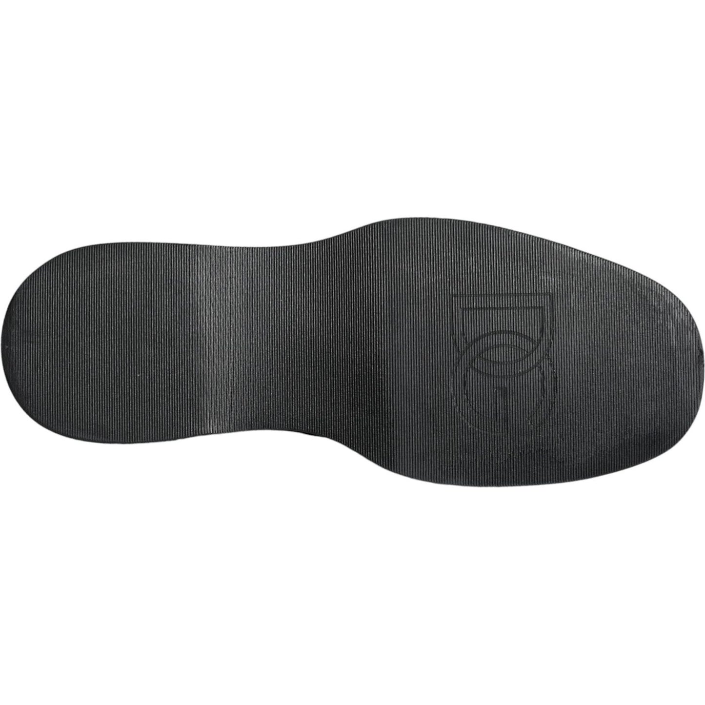 Dolce & Gabbana Black Calf Leather Derby Formal Dress Shoes Dolce & Gabbana Dark Slate Gray