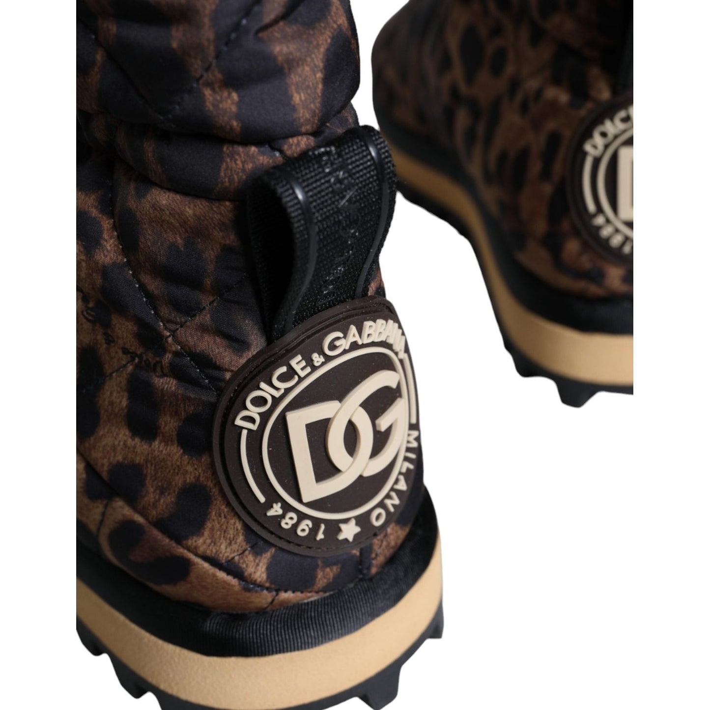 Dolce & Gabbana Brown Leopard Ankle Boots Padded Shoes MV6120-44
