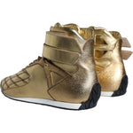 Dolce & Gabbana Gold Leather Sartoria High Top Sneakers Shoes MV6122-44