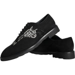 Dolce & Gabbana Black Suede Sicilia Lace Up Formal Shoes MV6123-41.5