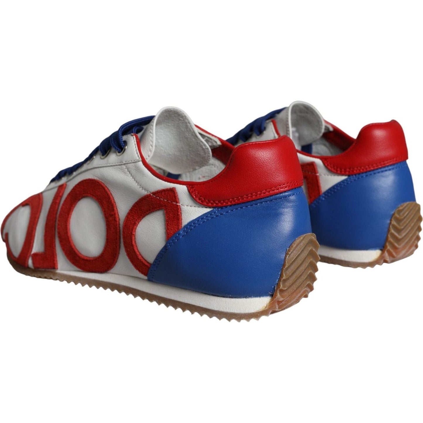 Dolce & Gabbana Multicolor Leather Logo Casual Sneakers Shoes Dolce & Gabbana Dim Gray