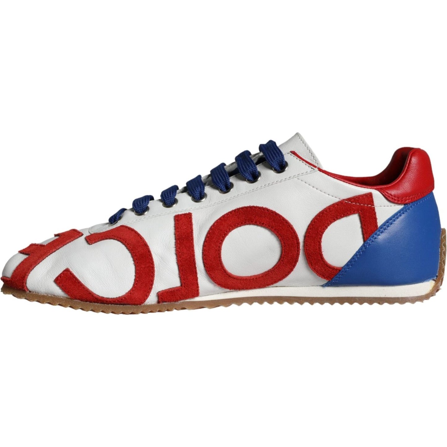 Dolce & Gabbana Multicolor Leather Logo Casual Sneakers Shoes Dolce & Gabbana Light Gray