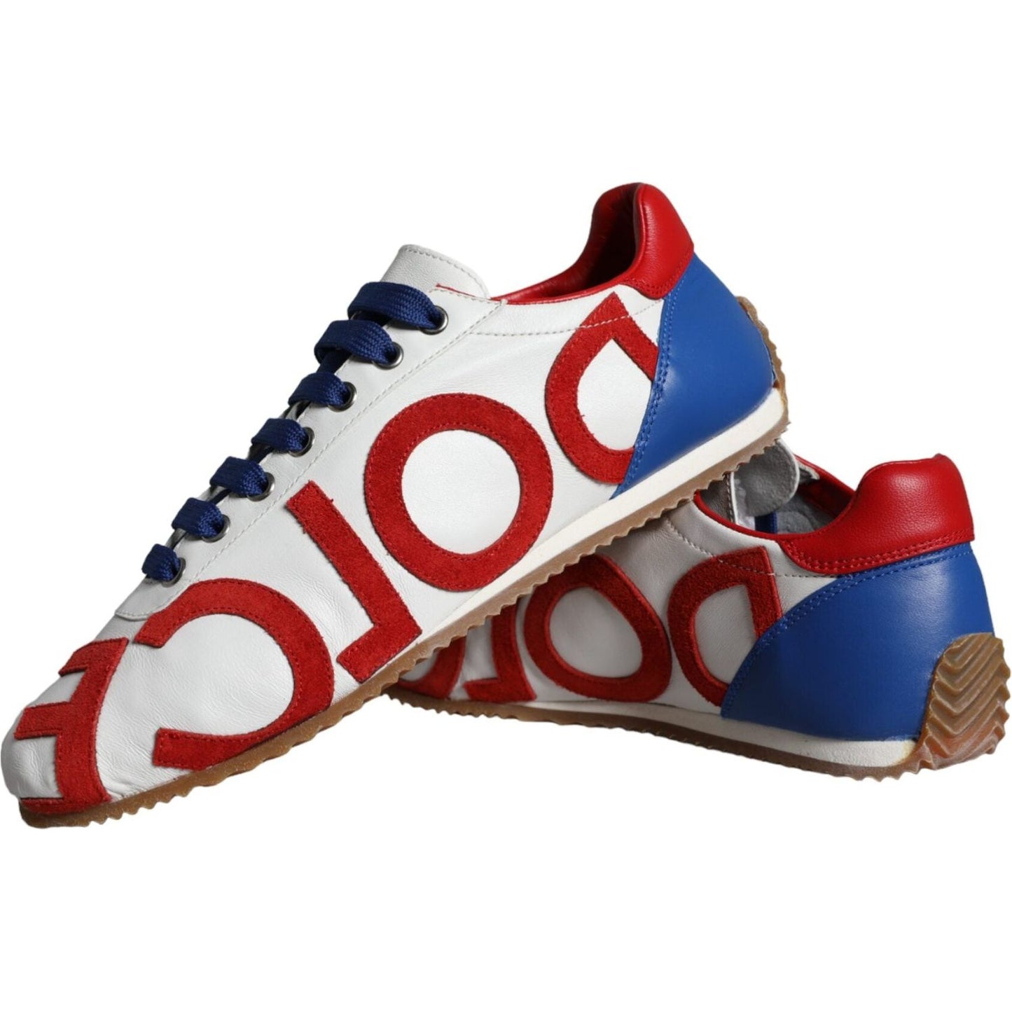 Dolce & Gabbana Multicolor Leather Logo Casual Sneakers Shoes Dolce & Gabbana Sienna