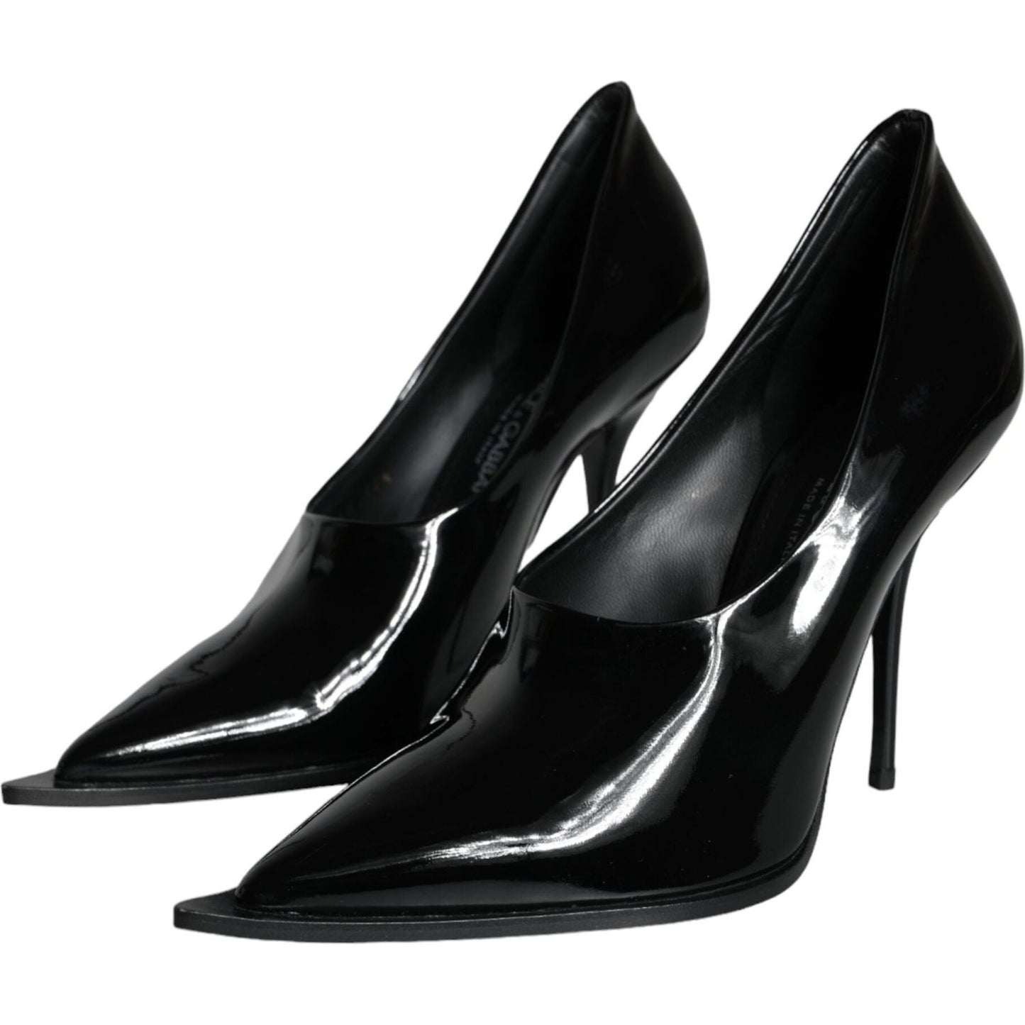 Dolce & Gabbana Black Patent Leather High Heels Pumps Shoes Dolce & Gabbana Black