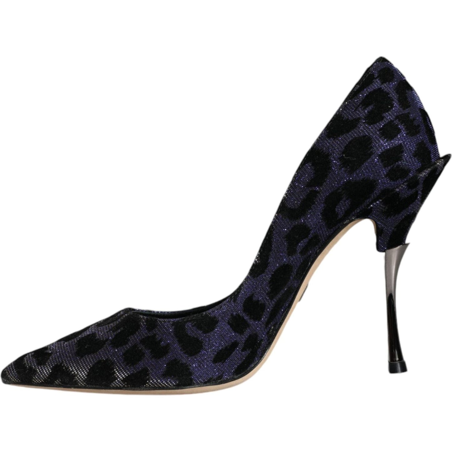 Dolce & Gabbana Violet Leopard Lurex High Heels Pumps Shoes Dolce & Gabbana Black