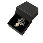 Dolce & Gabbana Silver Brass Clear Crystal Roses Pendants Necklace SMY101277