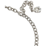 Dolce & Gabbana Silver Brass Clear Crystal Roses Pendants Necklace SMY101277