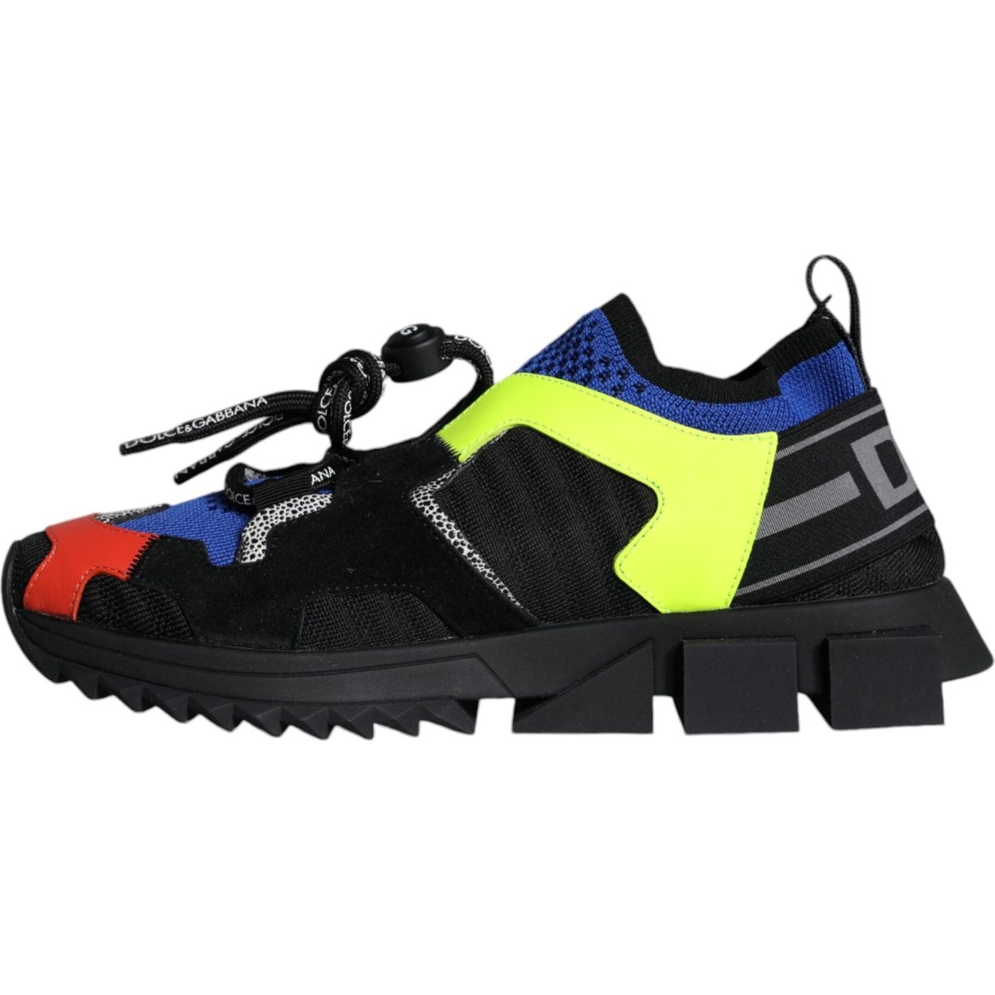 Dolce & Gabbana Multicolor Mesh Sorrento Trekking Sneakers Shoes Dolce & Gabbana Black