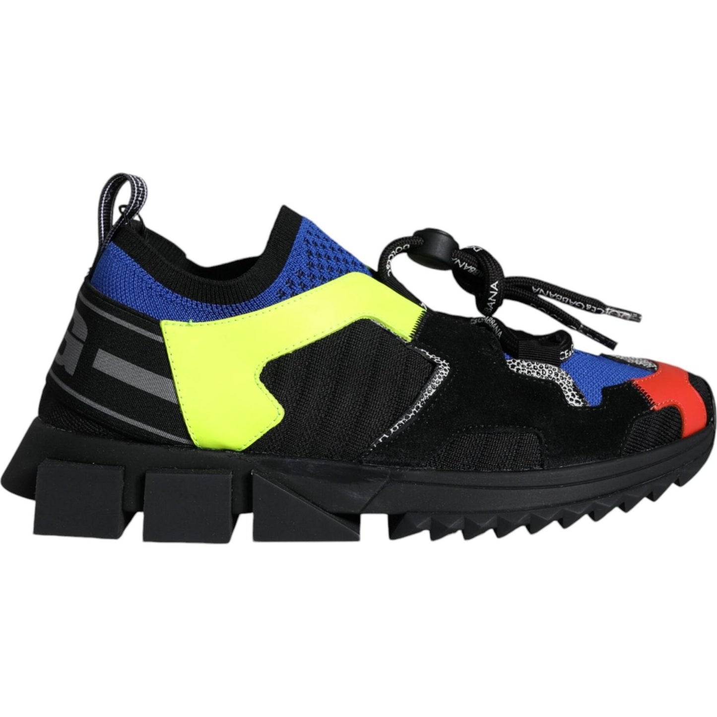 Dolce & Gabbana Multicolor Mesh Sorrento Trekking Sneakers Shoes Dolce & Gabbana Black