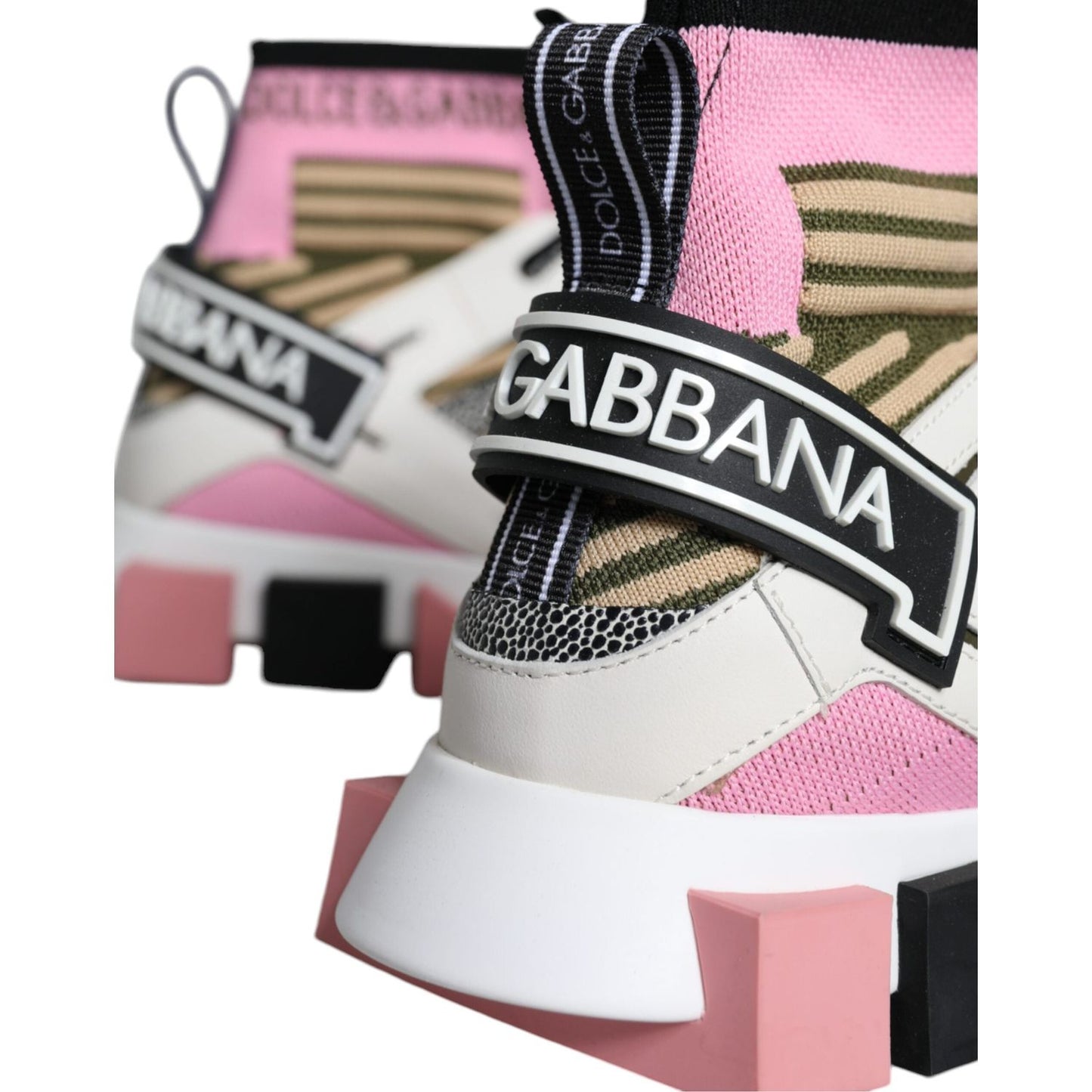 Dolce & Gabbana Multicolor Sorrento Socks Logo Sneakers Shoes Dolce & Gabbana Gray