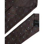 Dolce & Gabbana Brown Silk Branded Logo Adjustable Men Tie KRA3339