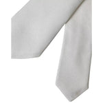 Dolce & Gabbana White Silk Classic Adjustable Men Tie KRA3366