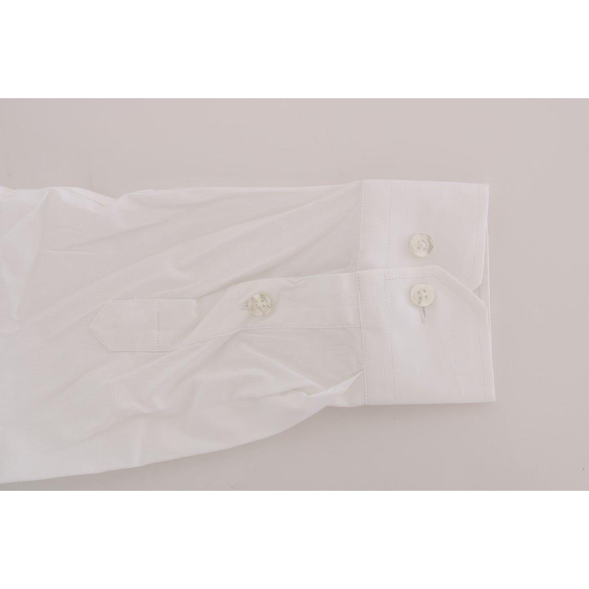 Moschino Elegant White Slim-Fit Cotton Shirt Moschino Gray