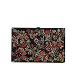 Dolce & Gabbana Multicolor Floral Gold Frame Clutch Evening Purse Bag BAG1525