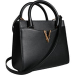 Versace Black Small Leather TopHandle Shoulder Crossbody Bag BAG1599