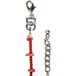 Dolce & Gabbana Silver Tone Brass Beaded Resin DG Logo Chain Bracelet SMY10383