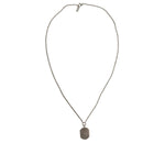 Dolce & Gabbana Sterling Silver 925 Chain Bar Gem Pendant Logo Necklace SMY10396