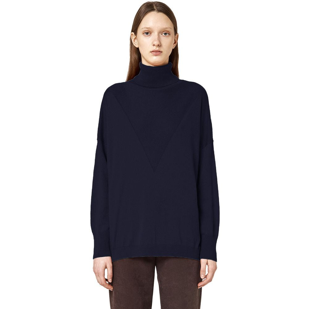 Alpha Studio Blue Silk Sweater AL-13855-IT44|L