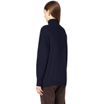 Alpha Studio Blue Silk Sweater AL-13855-IT44|L