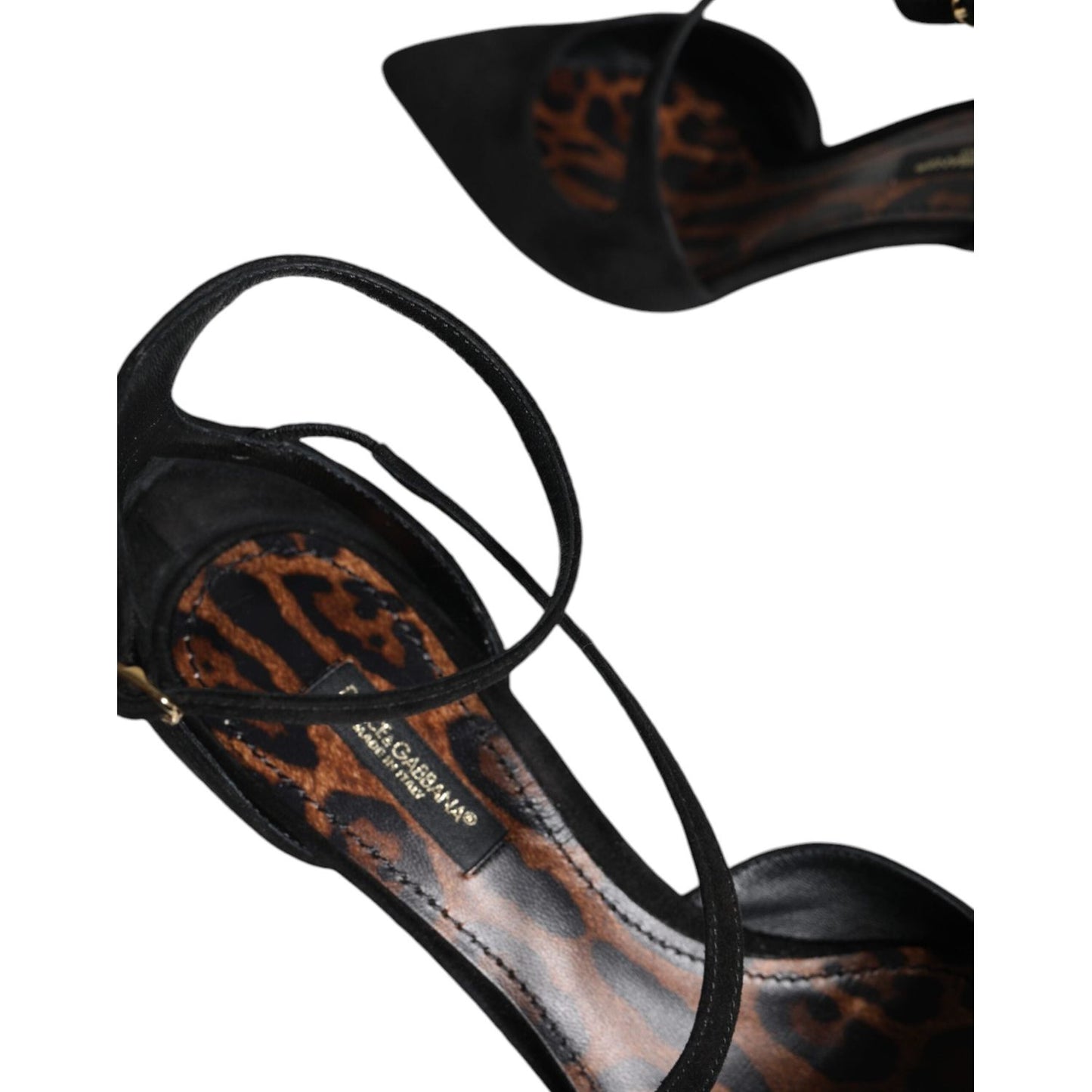 Dolce & Gabbana Black Suede Ankle Strap Pumps Heels Shoes Dolce & Gabbana Black
