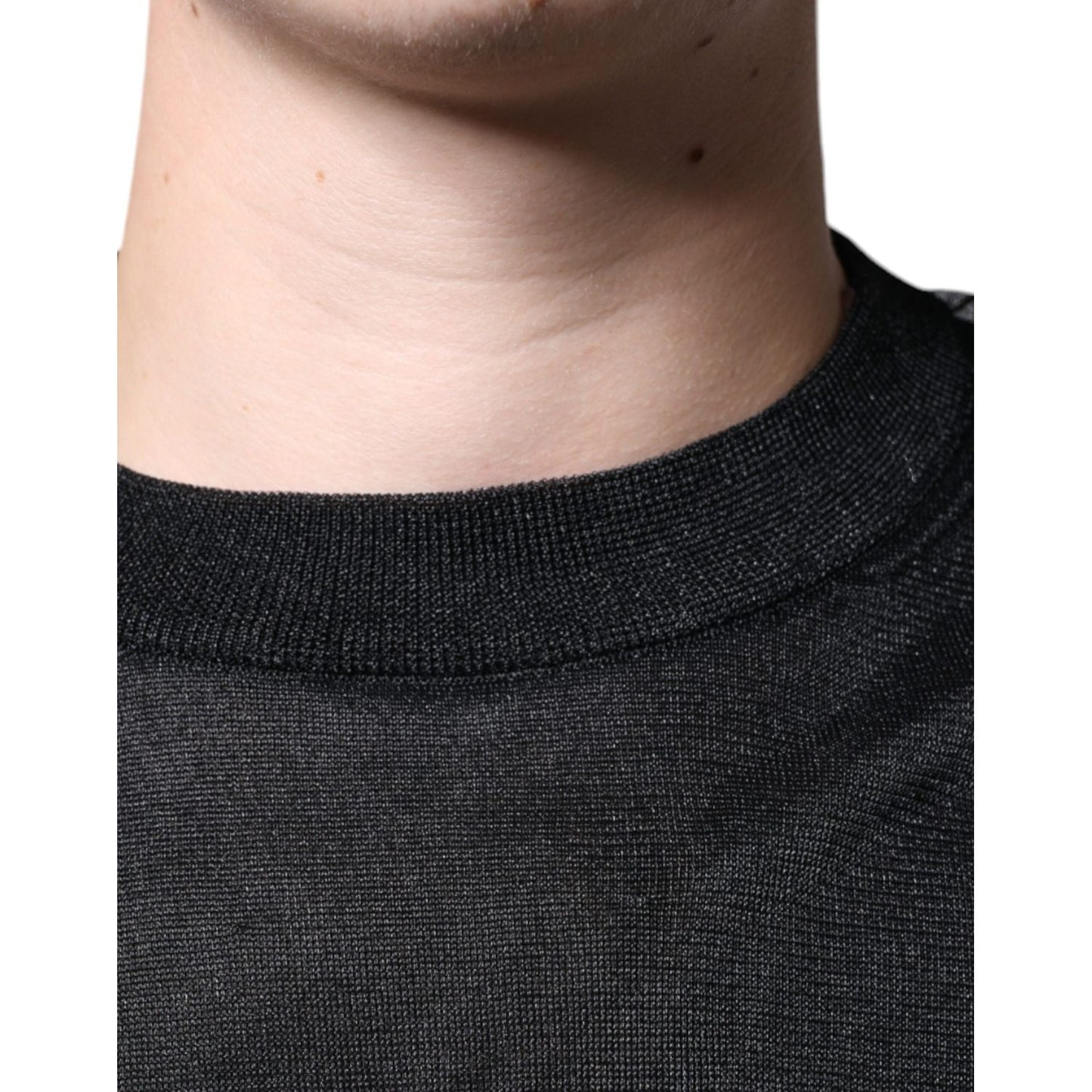 Dolce & Gabbana Black Polyester Pullover Sweatshirt Sweater Dolce & Gabbana Wheat