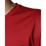 Dolce & Gabbana Red Cotton DG Logo Print Crew Neck T-shirt TSH86658-48
