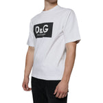 Dolce & Gabbana White Cotton DG Logo Print Casual T-shirt TSH86665-44