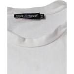 Dolce & Gabbana White Cotton DG Logo Print Casual T-shirt TSH86665-44