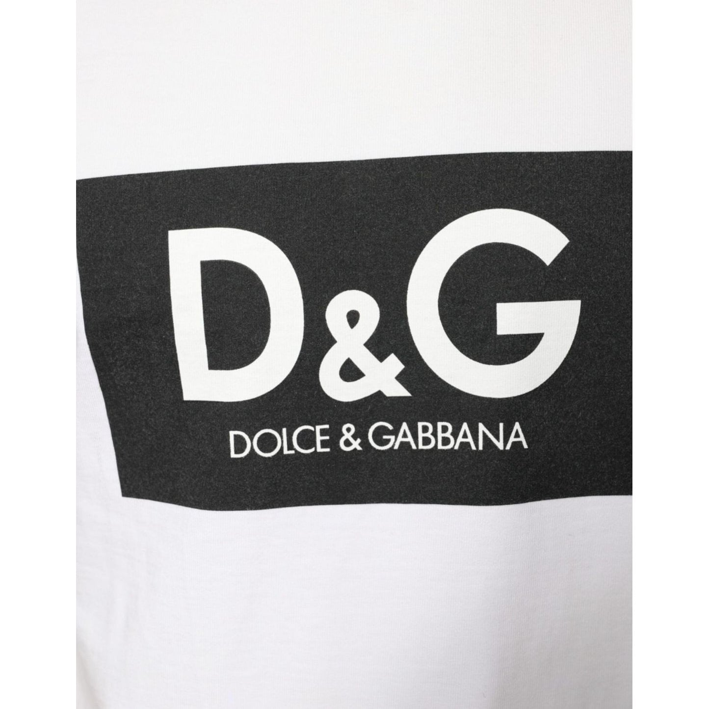 Dolce & Gabbana White Cotton DG Logo Print Casual T-shirt TSH86665-44
