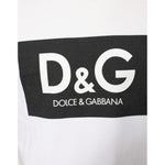 Dolce & Gabbana White Cotton DG Logo Print Casual T-shirt TSH86665-44