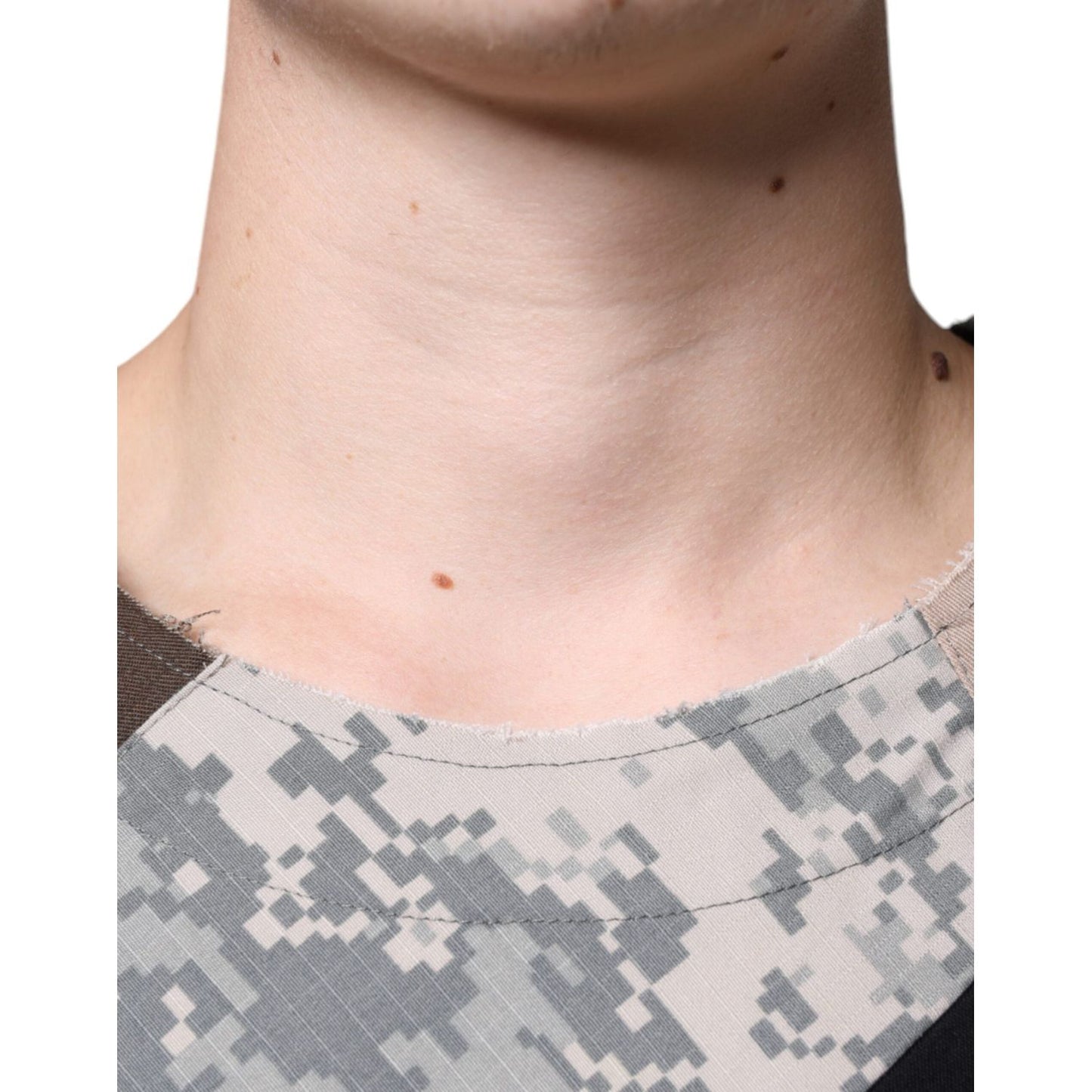 Dolce & Gabbana Multicolor Camouflage Patchwork DG Royal T-shirt TSH87087-46